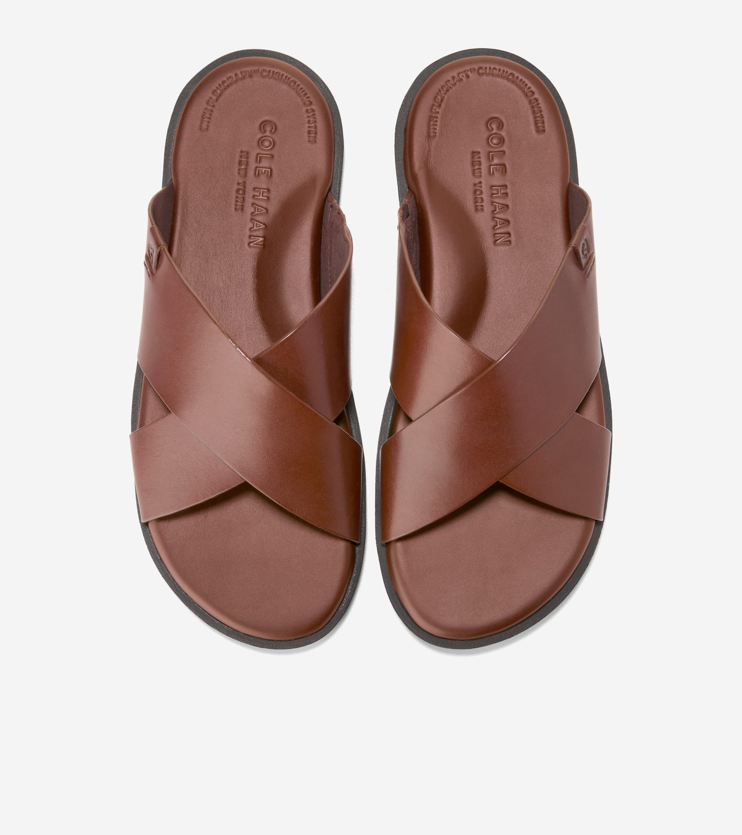 Men's Grand Neoclassic Cross Strap Sandals-Woodbury-Dark Natural