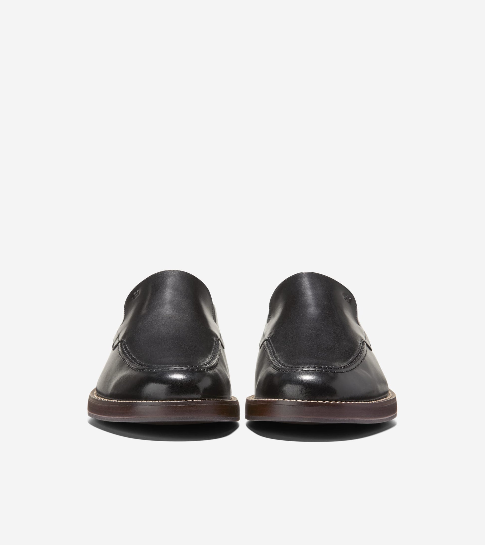 Men's Grand Neoclassic Venetian Loafers-Black-Dark Natural
