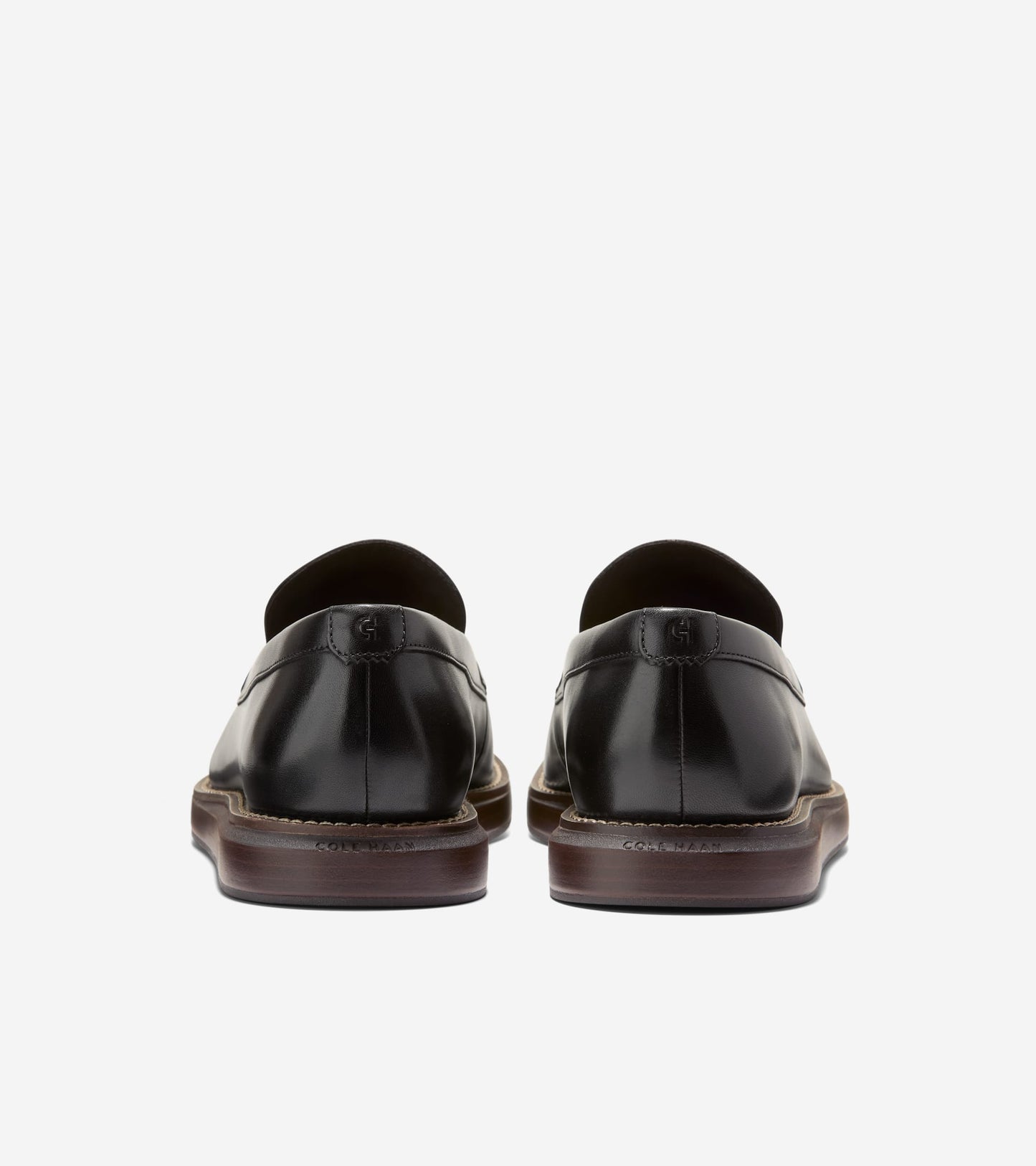Men's Grand Neoclassic Venetian Loafers-Black-Dark Natural