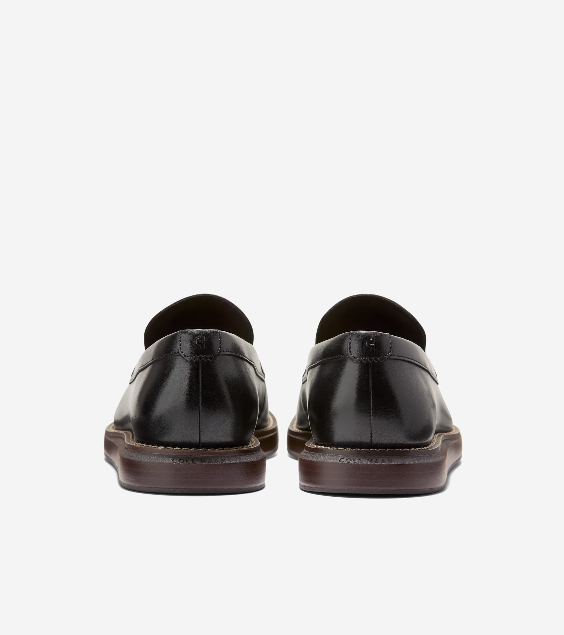Men's Grand Neoclassic Venetian Loafers-Black-Dark Natural