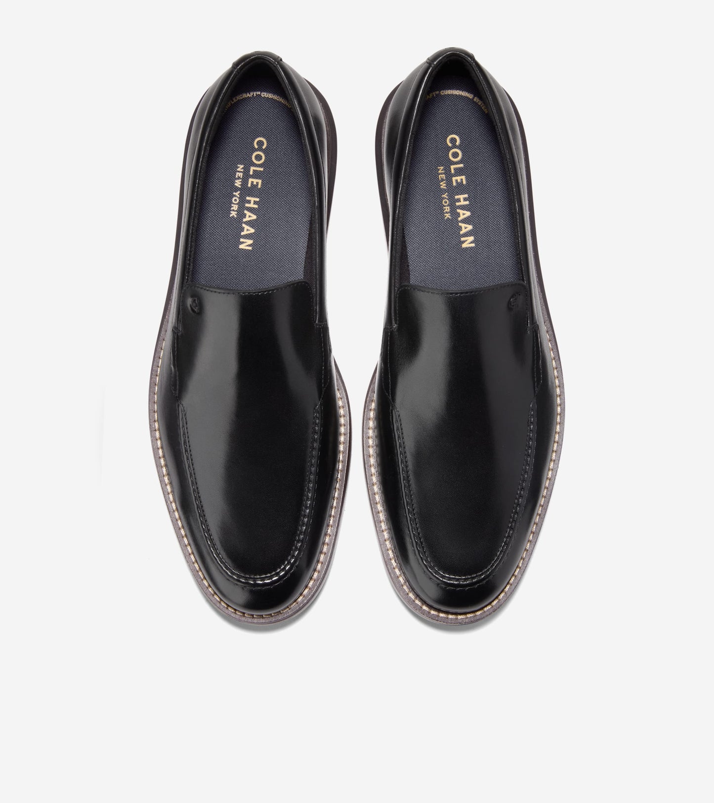 Men's Grand Neoclassic Venetian Loafers-Black-Dark Natural
