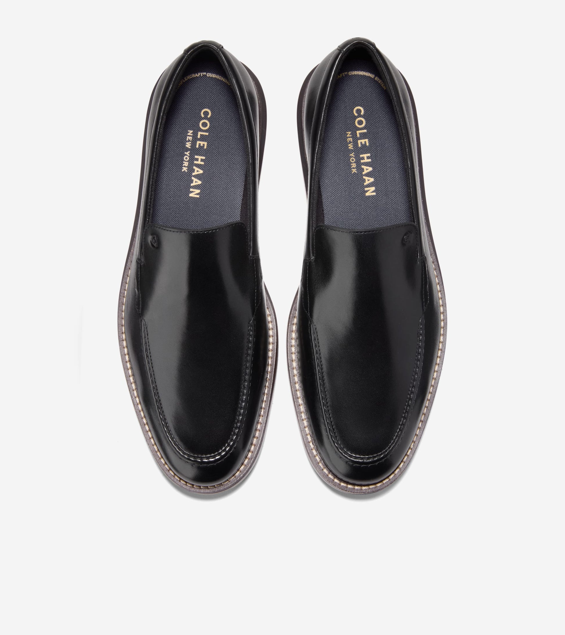 Men's Grand Neoclassic Venetian Loafers-Black-Dark Natural