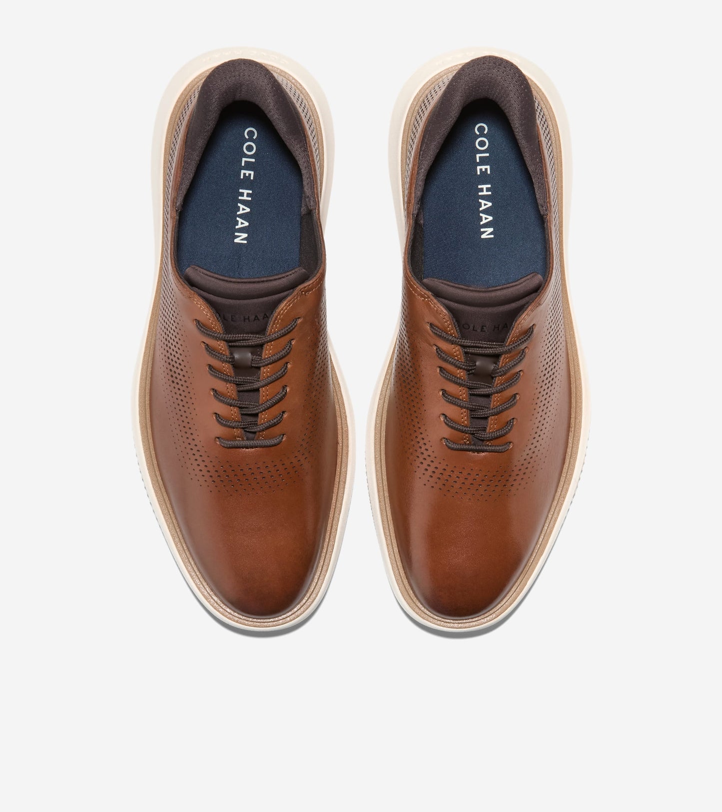 Men's Grand Phaze Laser Quick-On Oxfords-British Tan-Dark Natural-Ivory