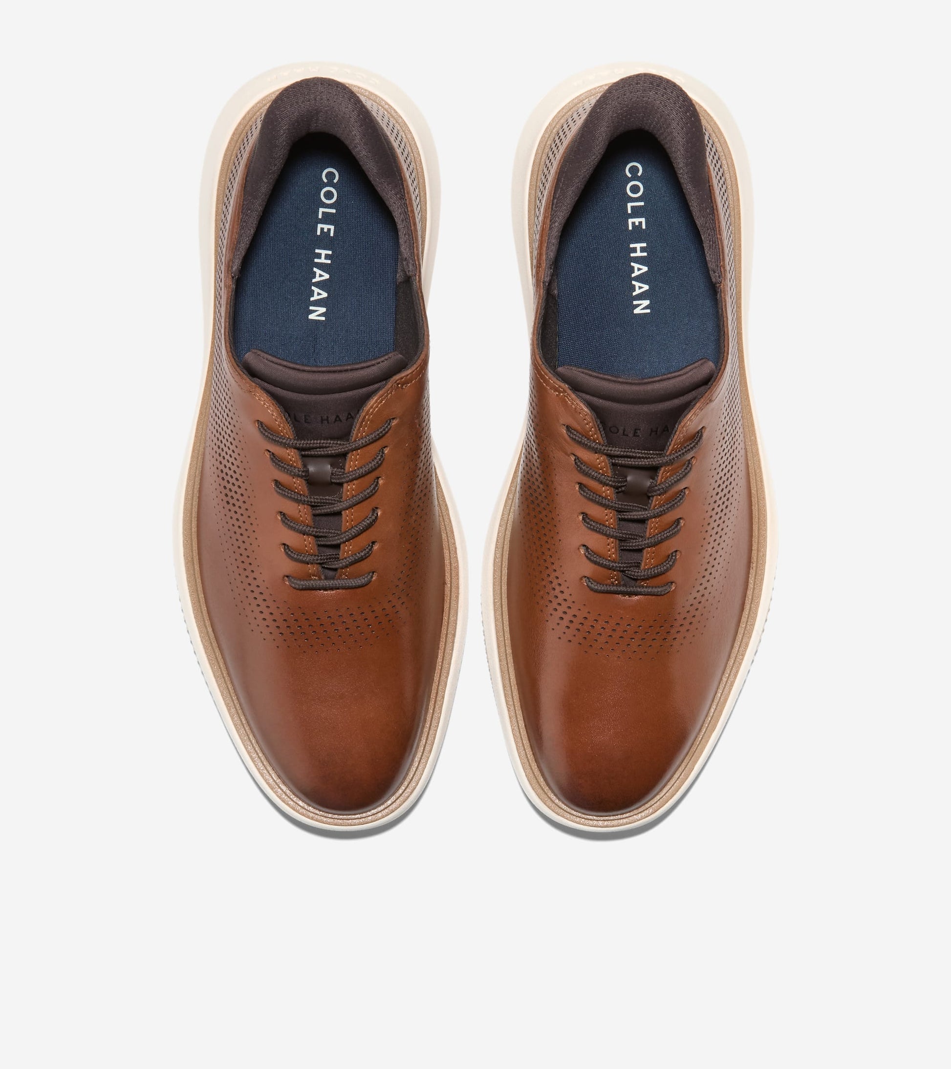 Men's Grand Phaze Laser Quick-On Oxfords-British Tan-Dark Natural-Ivory