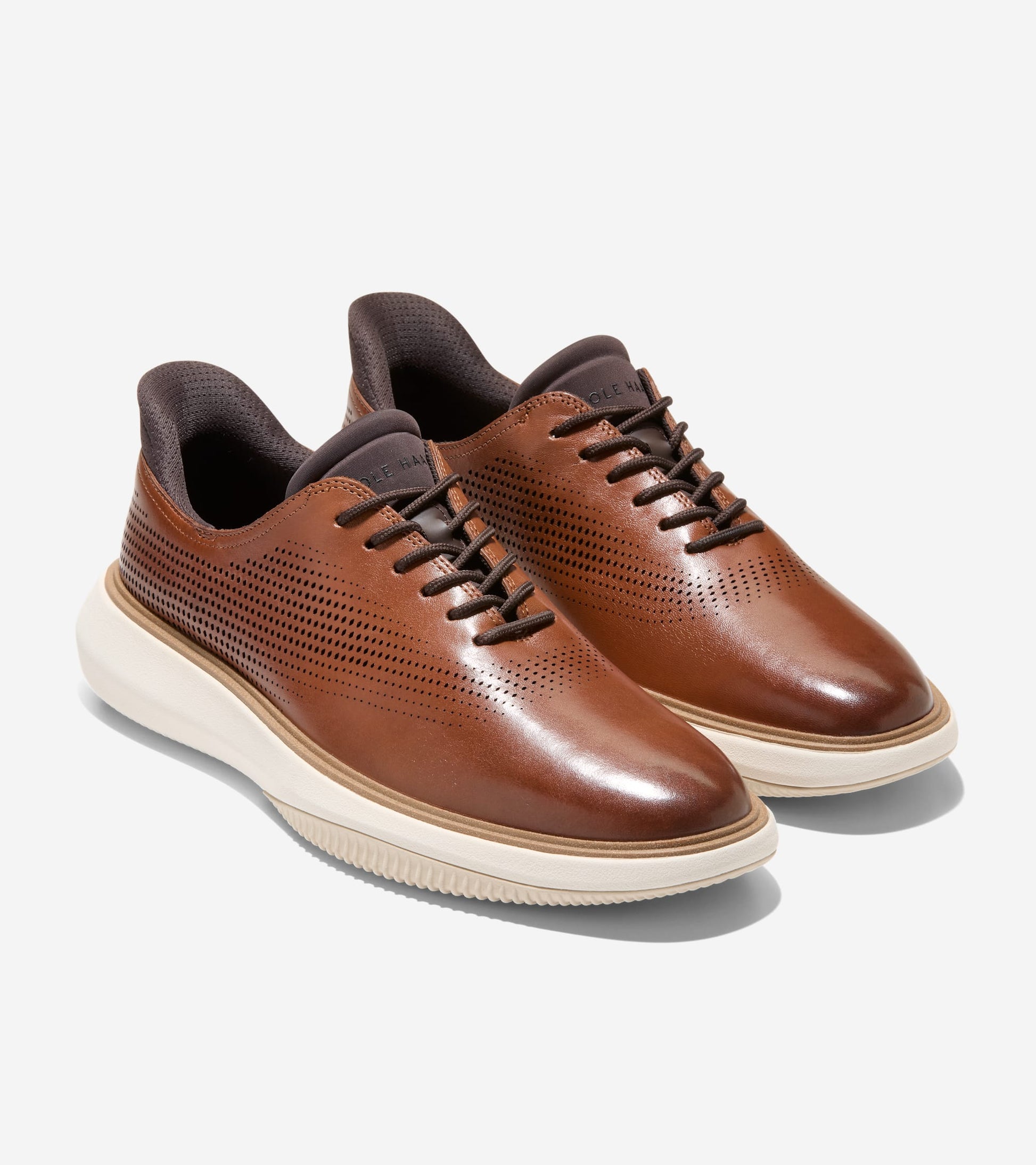 Men's Grand Phaze Laser Quick-On Oxfords-British Tan-Dark Natural-Ivory