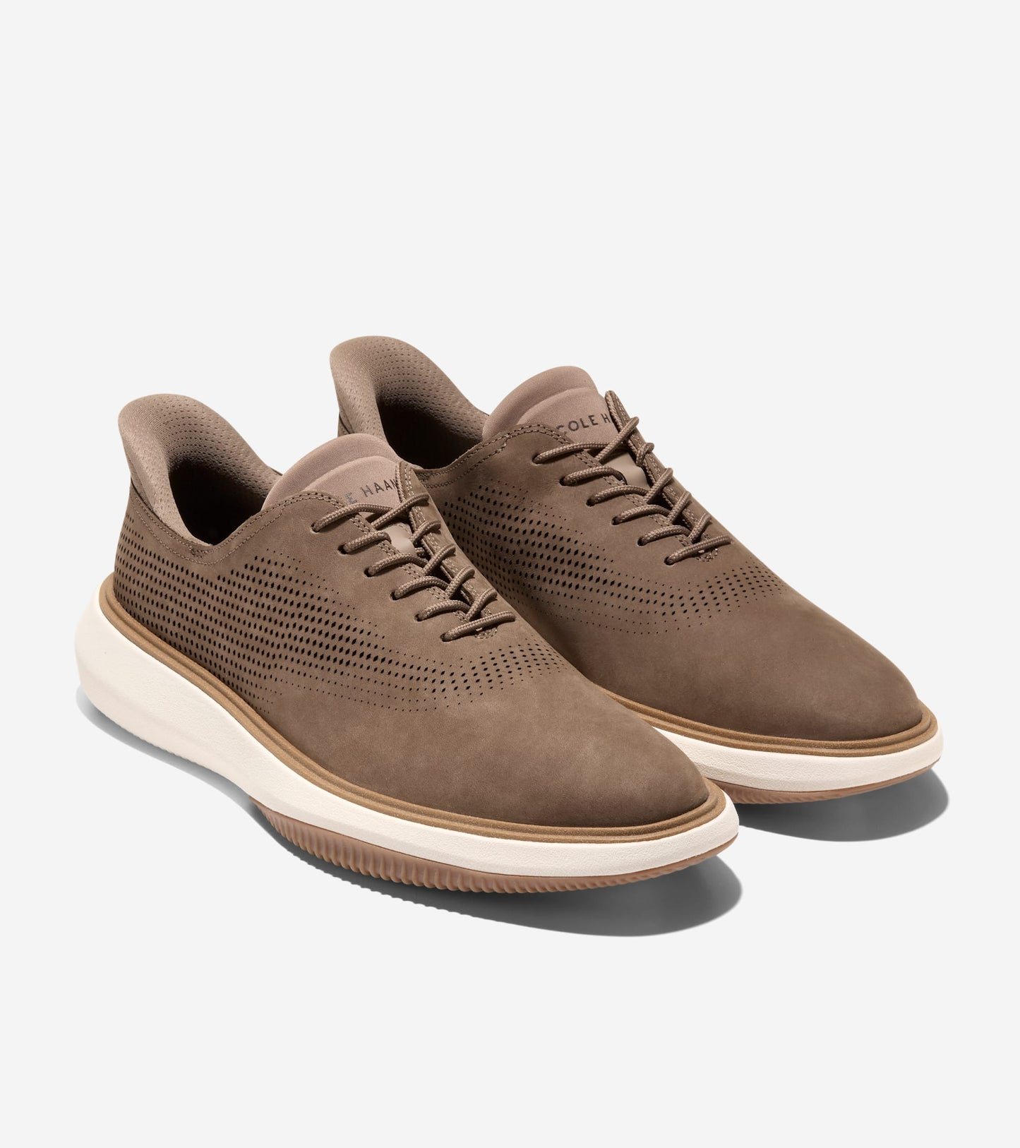 Men's Grand Phaze Laser Quick-On Oxfords-Truffle-Irish Coffee-Ivory