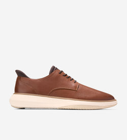 Men's Grand Phaze Plain Toe Quick-On Oxfords-British Tan-Dark Natural-Ivory