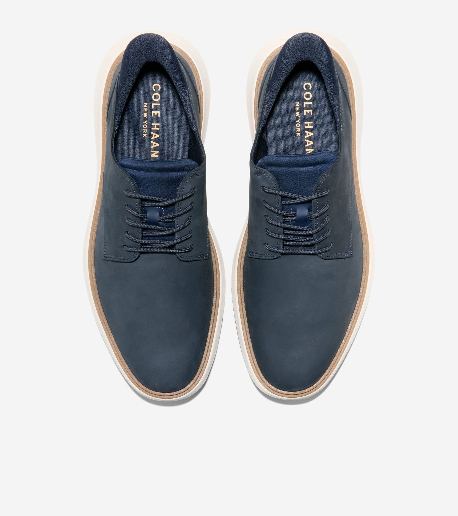Men's Grand Phaze Plain Toe Quick-On Oxfords-Navy Blazer-Navy Blazer-Ivory