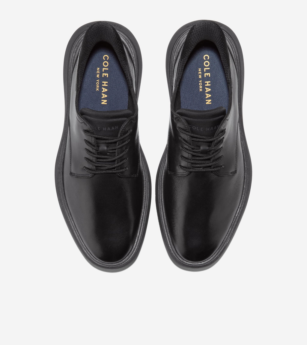 Men's Grand Phaze Plain Toe Quick-On Oxfords-Black