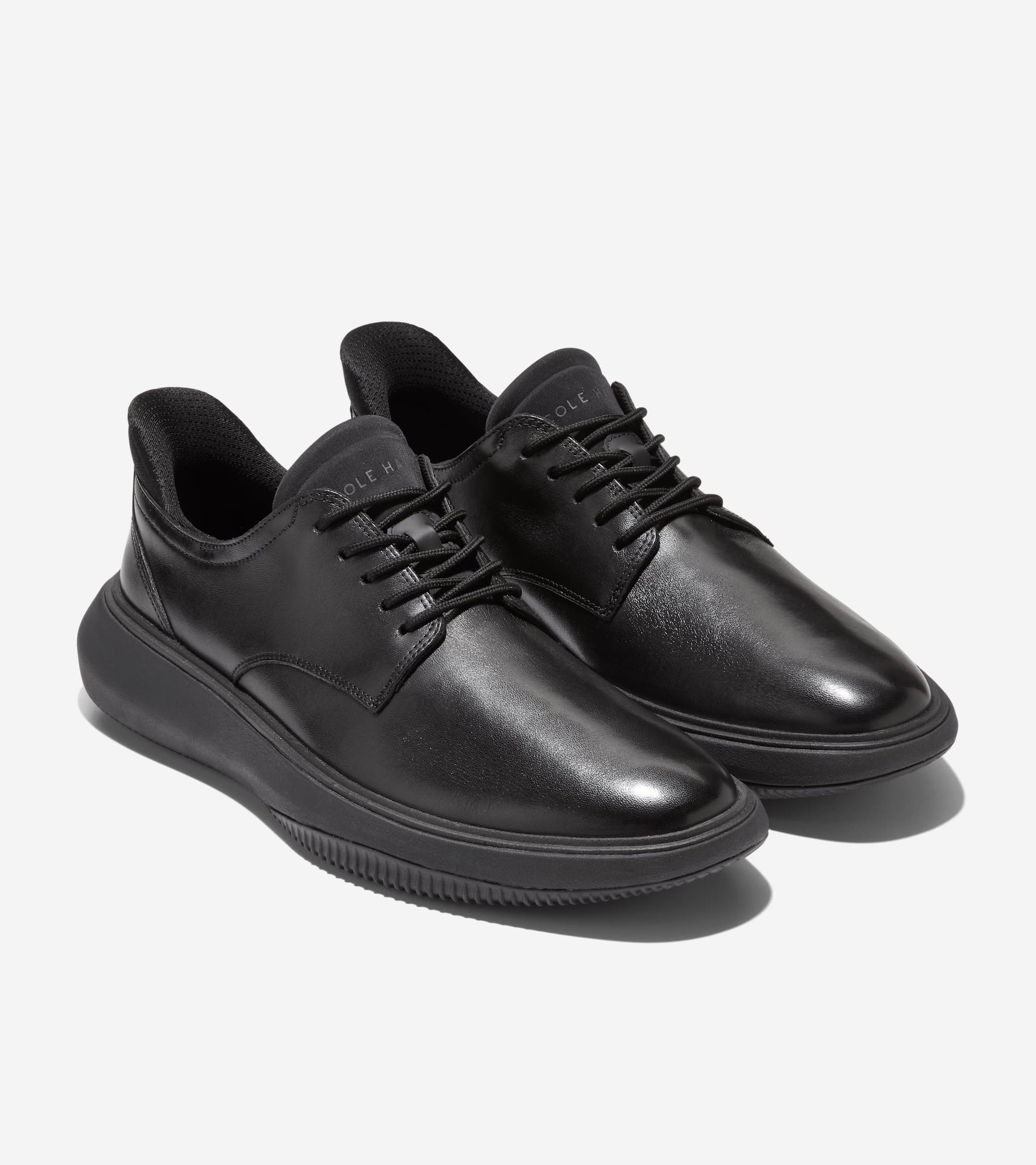 Men's Grand Phaze Plain Toe Quick-On Oxfords-Black
