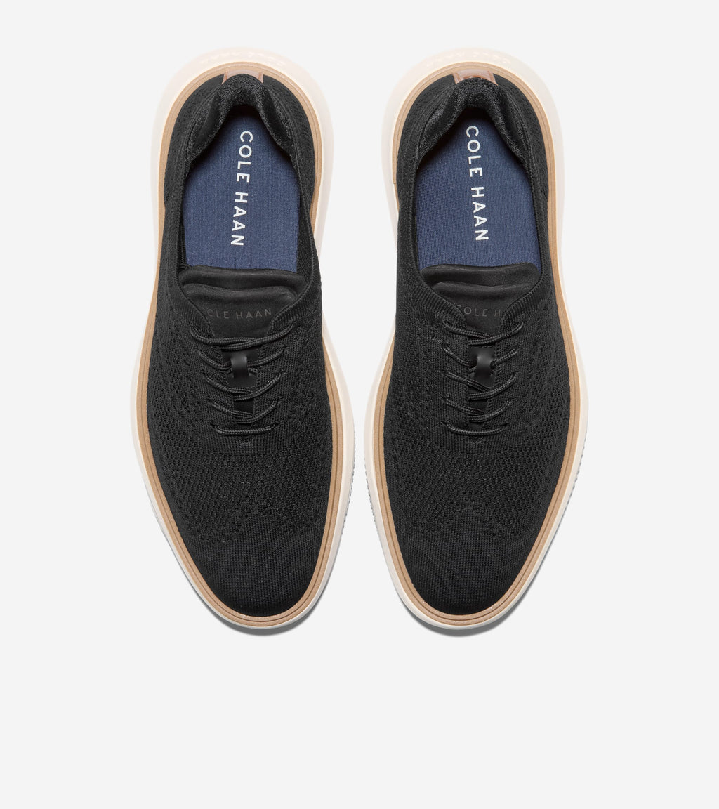Men's Grand Phaze Stitchlite™ Quick-On Oxfords-Black-Natural-Ivory