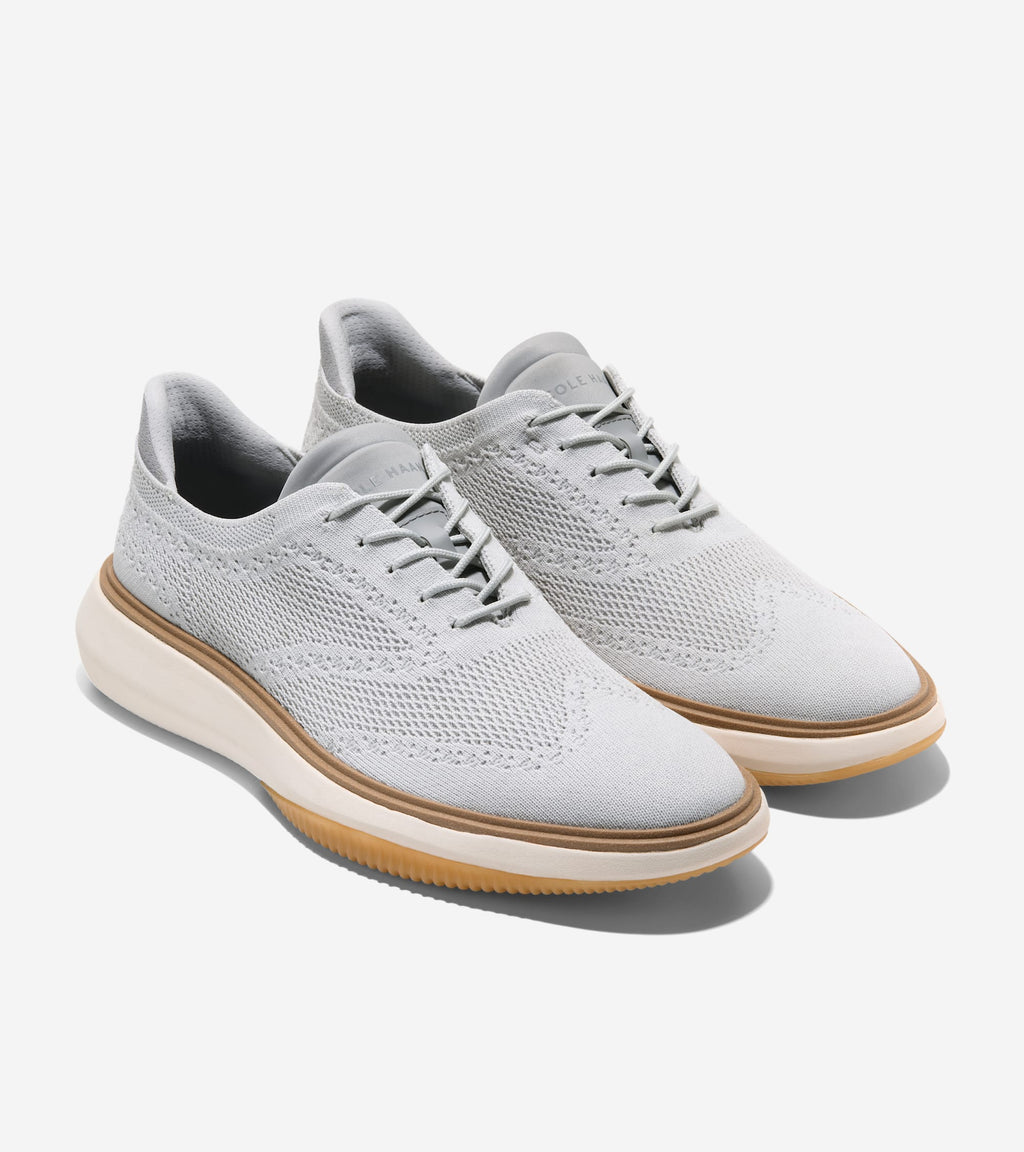 Men's Grand Phaze Stitchlite™ Quick-On Oxfords-Oyster Mushroom-Natural-Ivory