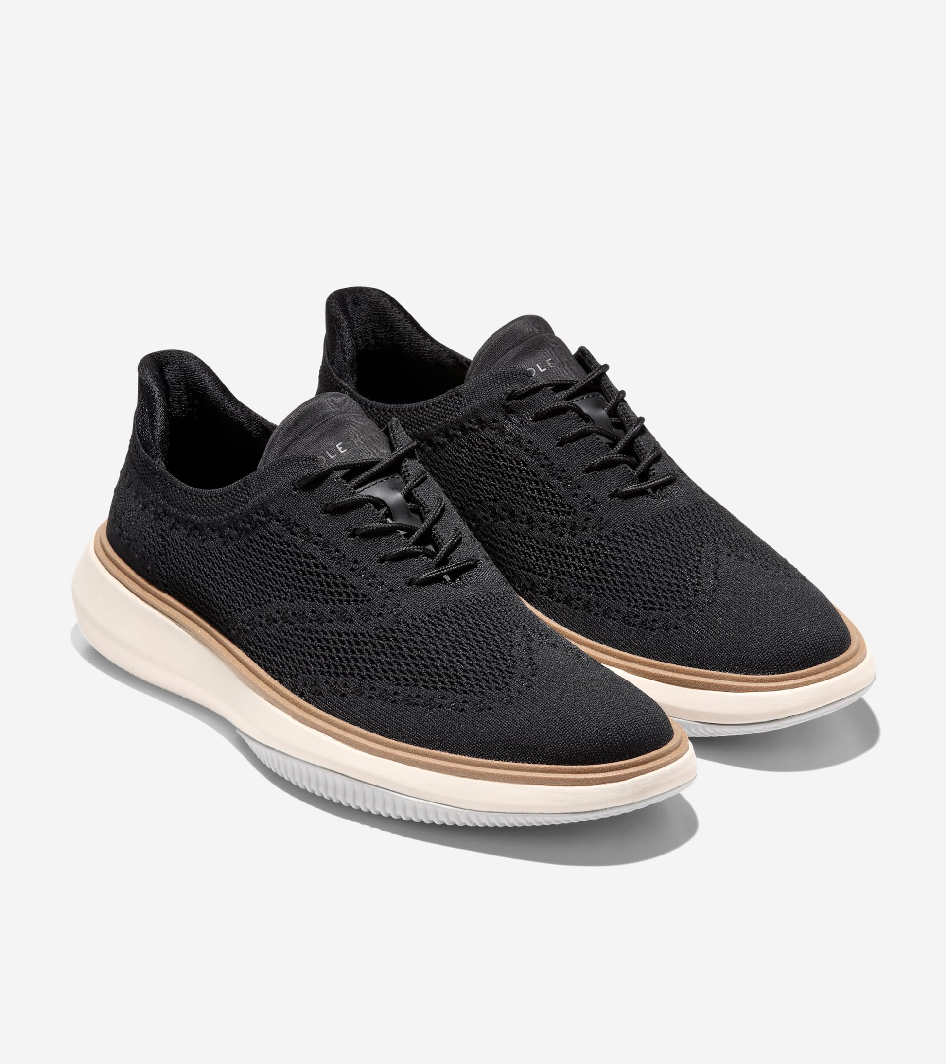 Men's Grand Phaze Stitchlite™ Quick-On Oxfords-Black-Natural-Ivory