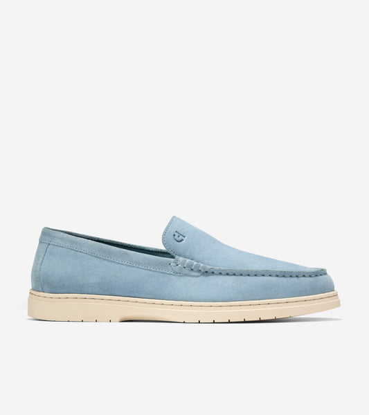 Men's Greenwich Grand Venetian Loafers-Dusty Blue-Ivory