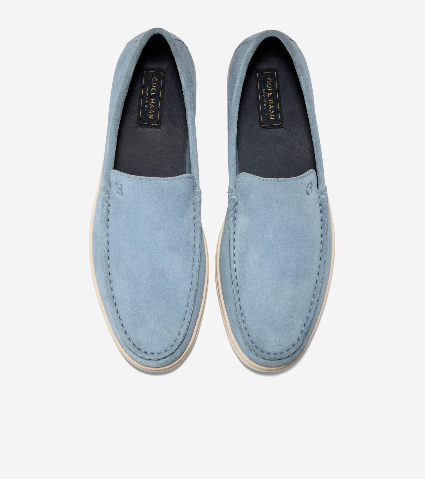 Men's Greenwich Grand Venetian Loafers-Dusty Blue-Ivory