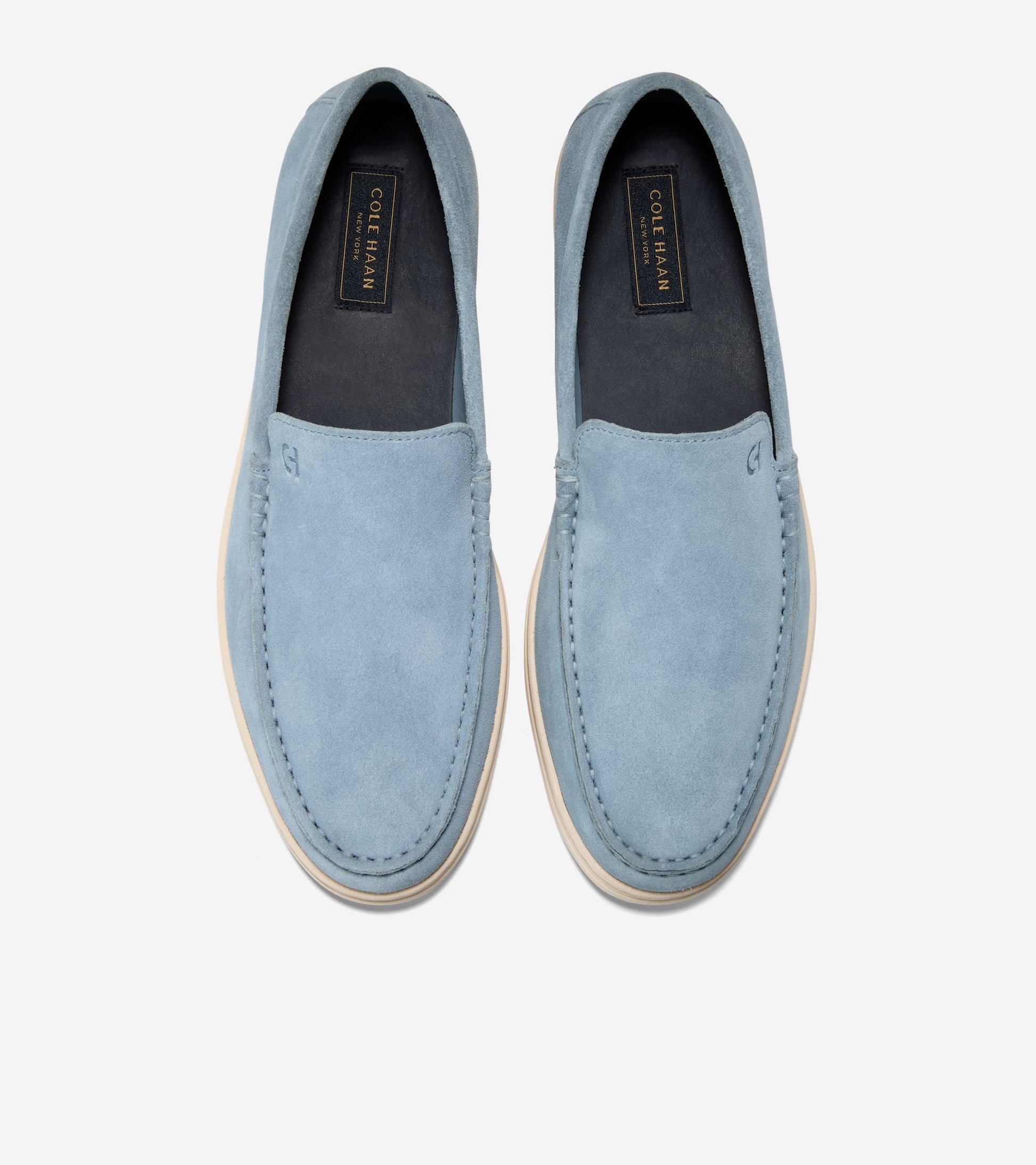 Men's Greenwich Grand Venetian Loafers-Dusty Blue-Ivory