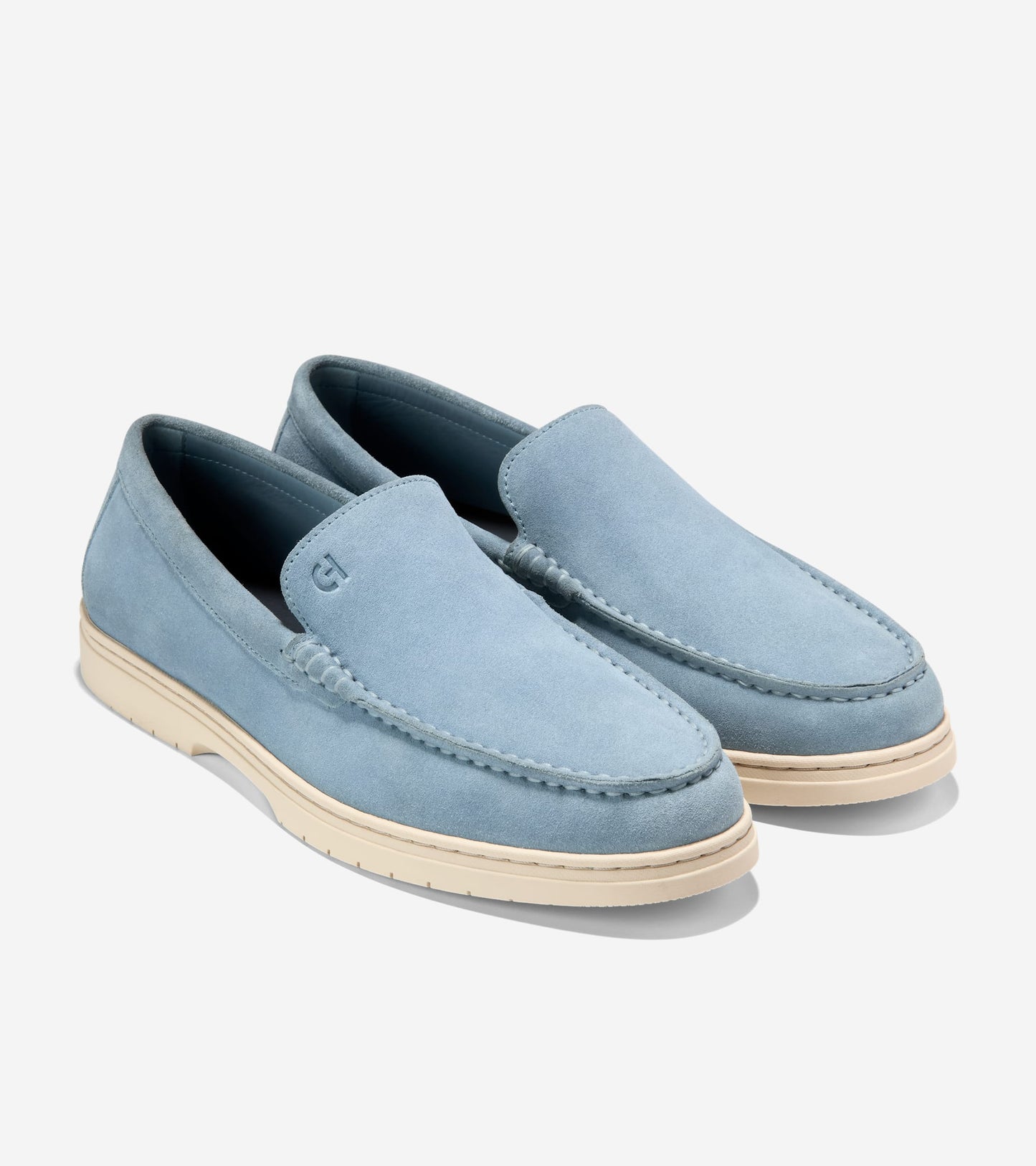 Men's Greenwich Grand Venetian Loafers-Dusty Blue-Ivory