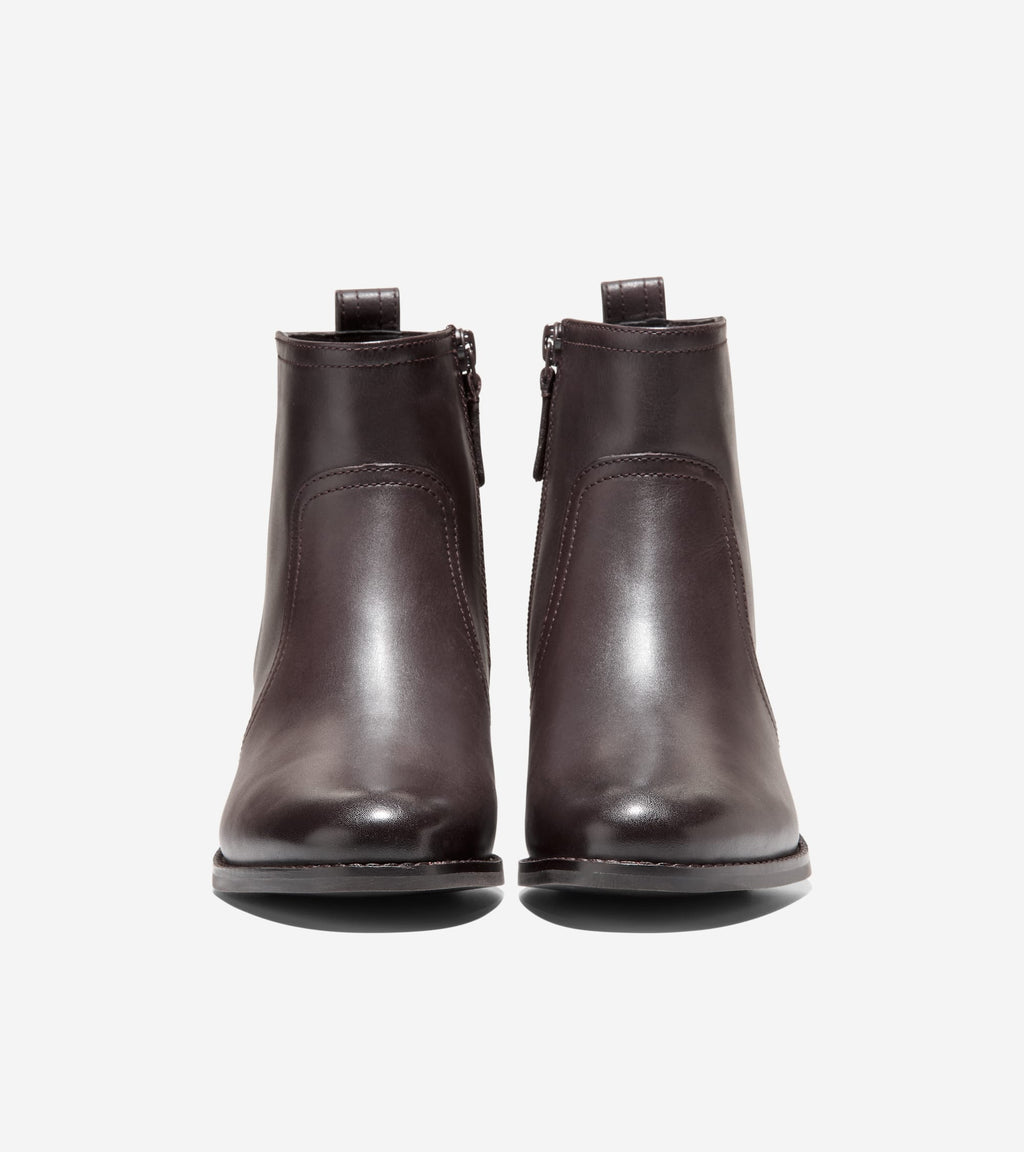 Women's Haddie Ankle Booties-Dark Chocolate