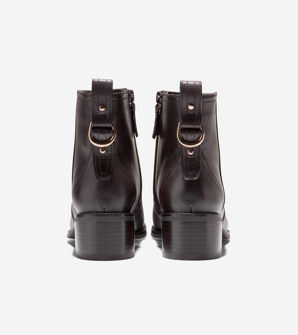 Women's Haddie Ankle Booties-Dark Chocolate