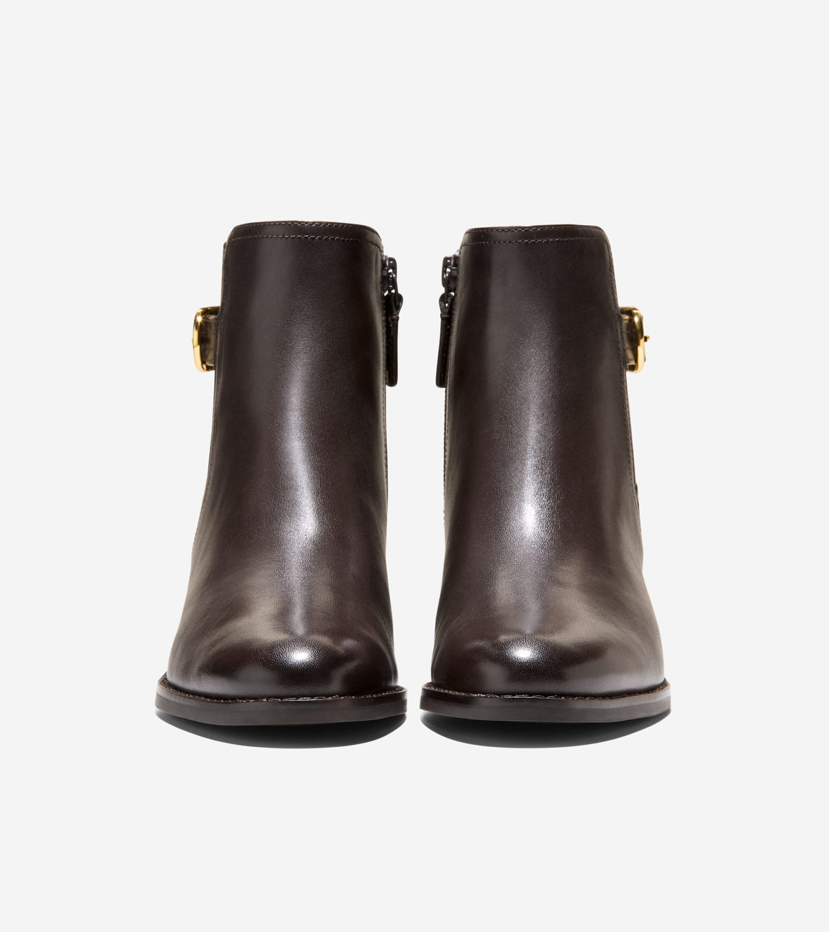 Women's Haddie Buckle Booties-Dark Chocolate