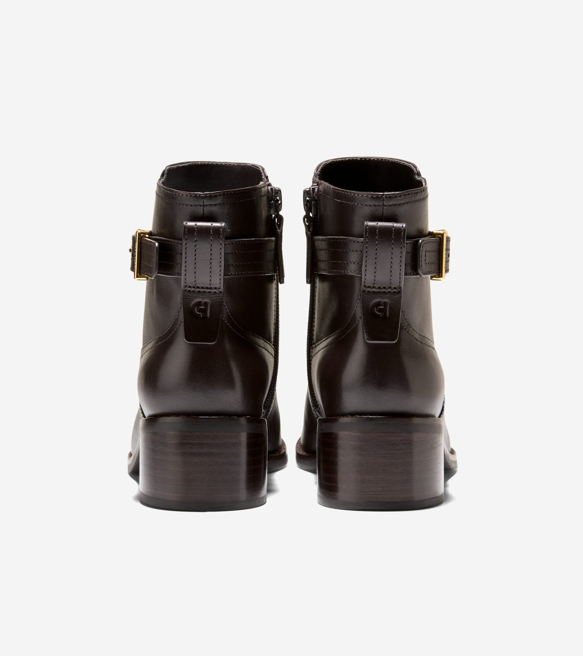 Women's Haddie Buckle Booties-Dark Chocolate
