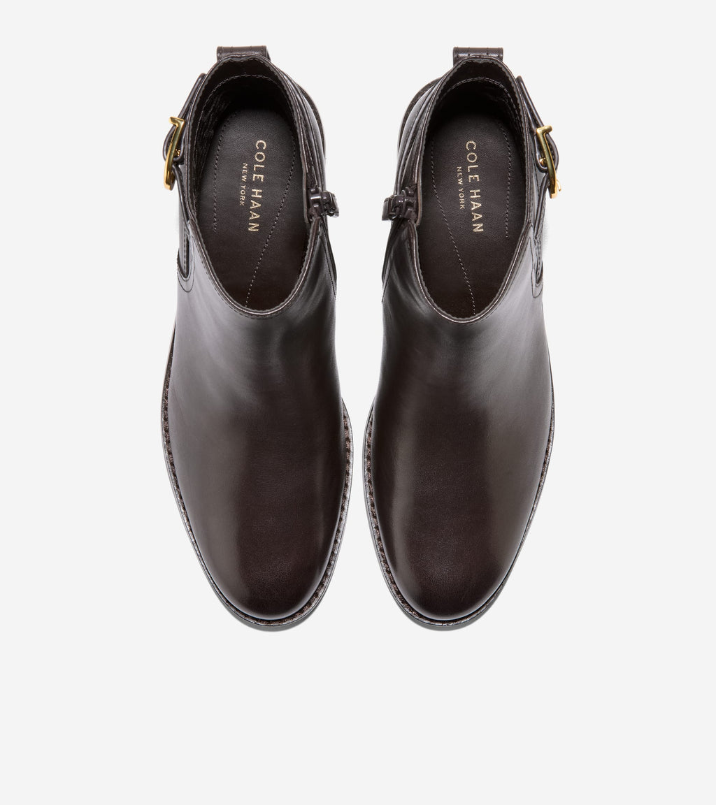 Women's Haddie Buckle Booties-Dark Chocolate