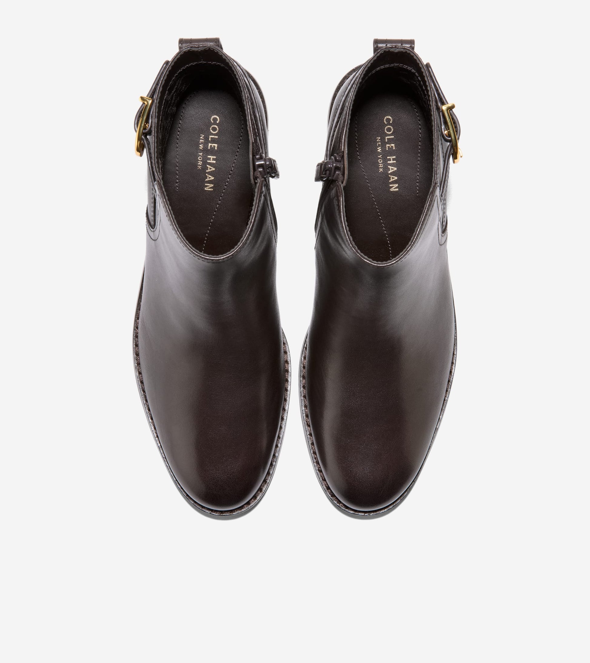 Women's Haddie Buckle Booties-Dark Chocolate