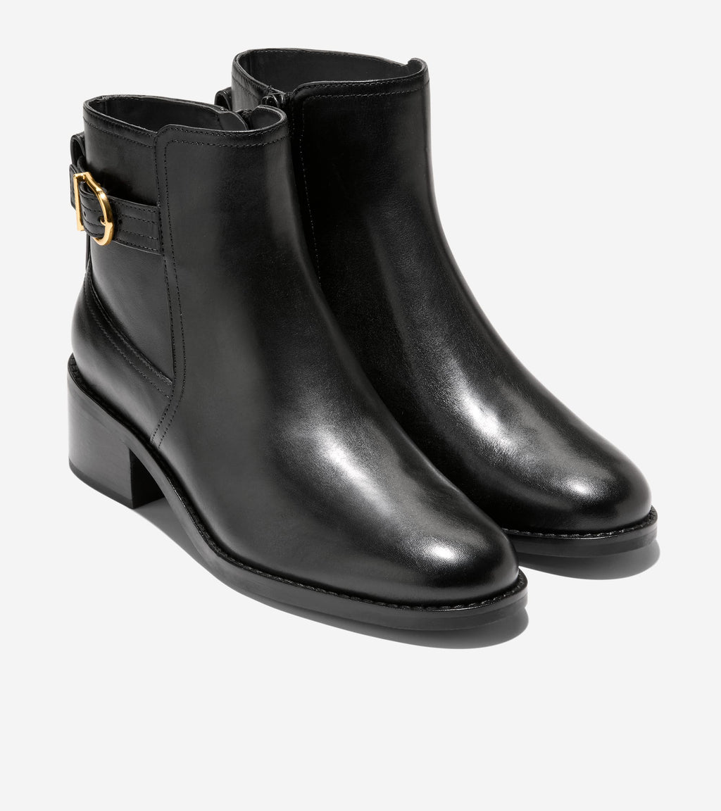 Women's Haddie Buckle Booties-Black