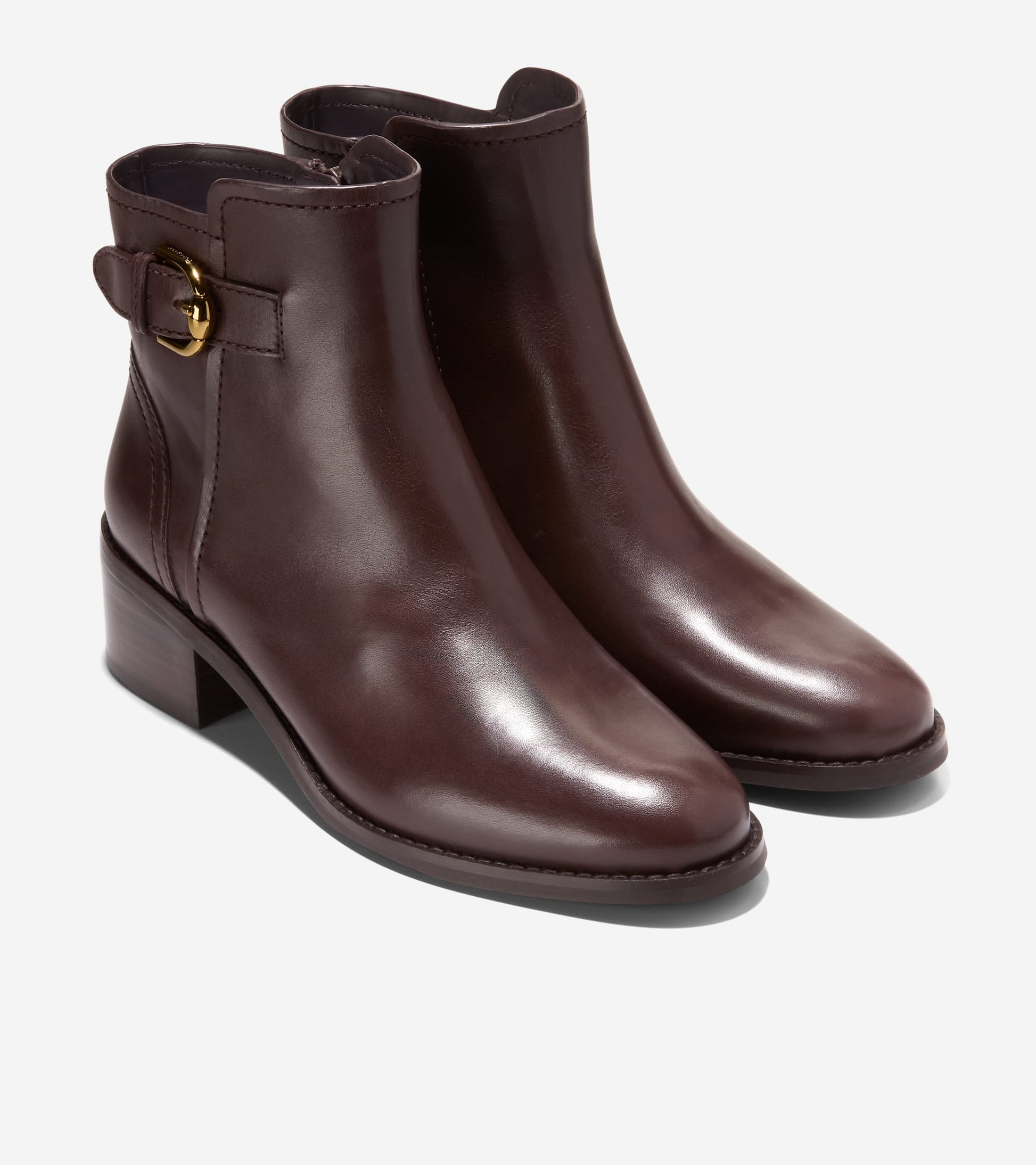 Women's Hanover Buckle Boots-Madeira Brown