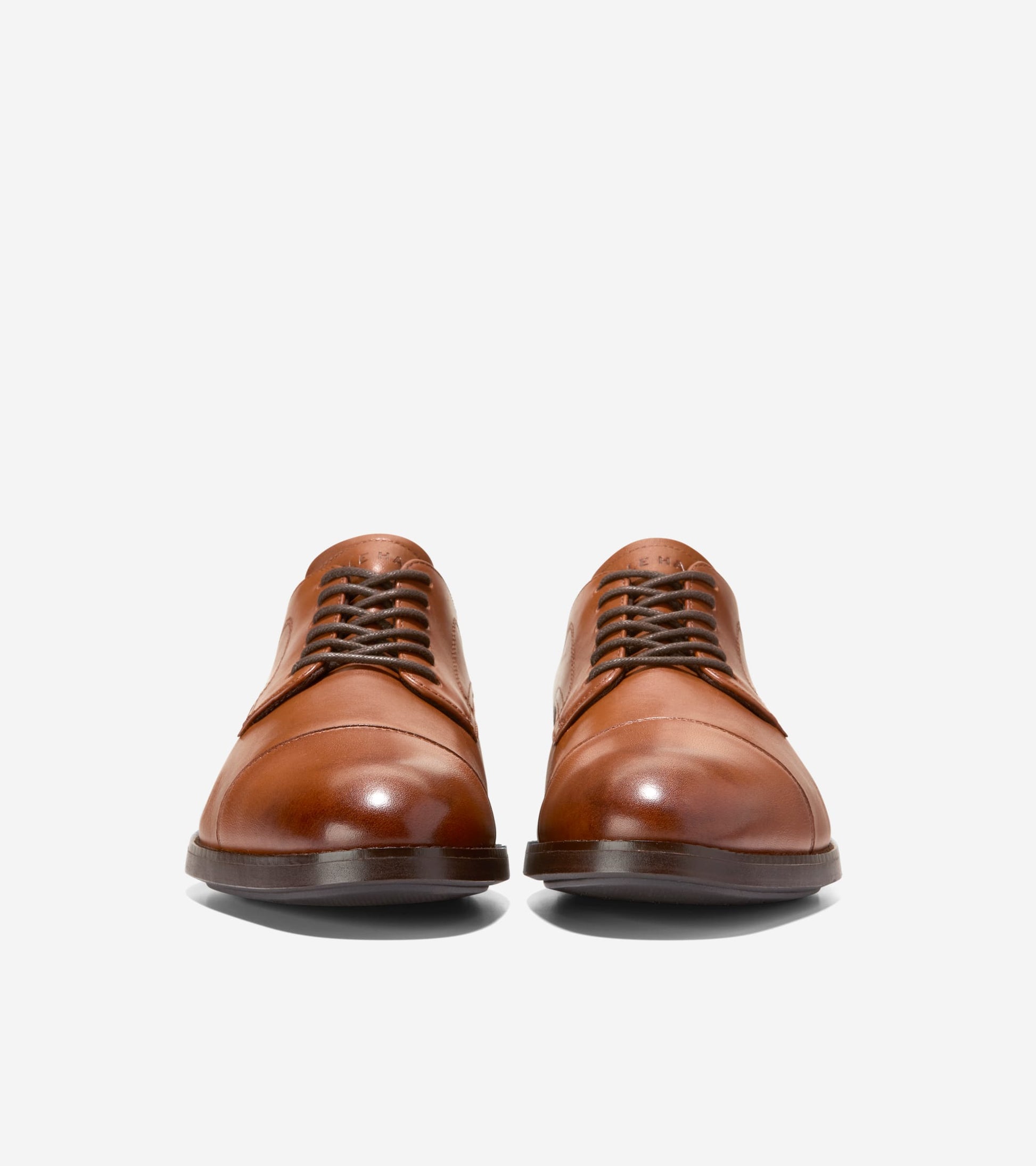 Men's Harmon Grand Captoe Oxfords-British Tan-Dark Brown