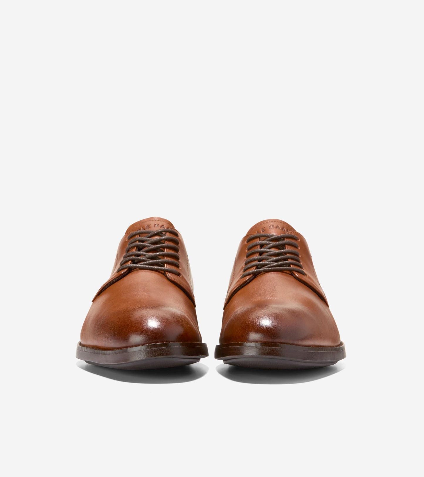 Men's Harmon Grand Plain Toe Oxfords-British Tan-Dark Brown