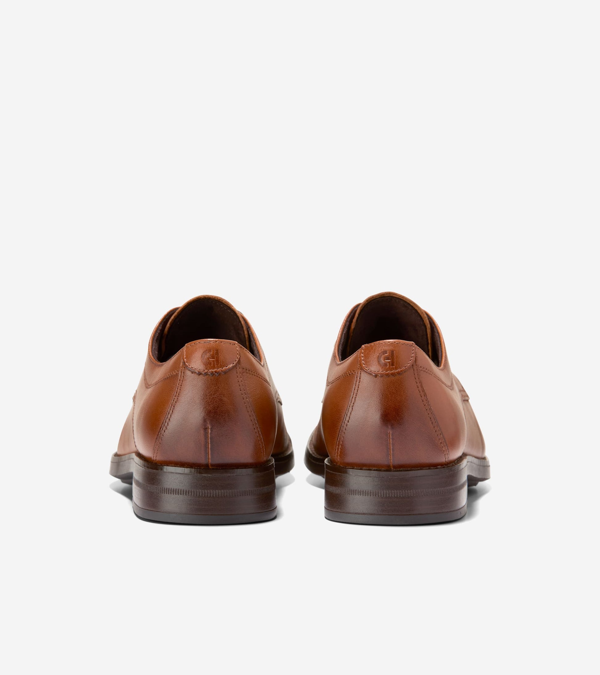 Men's Harmon Grand Plain Toe Oxfords-British Tan-Dark Brown