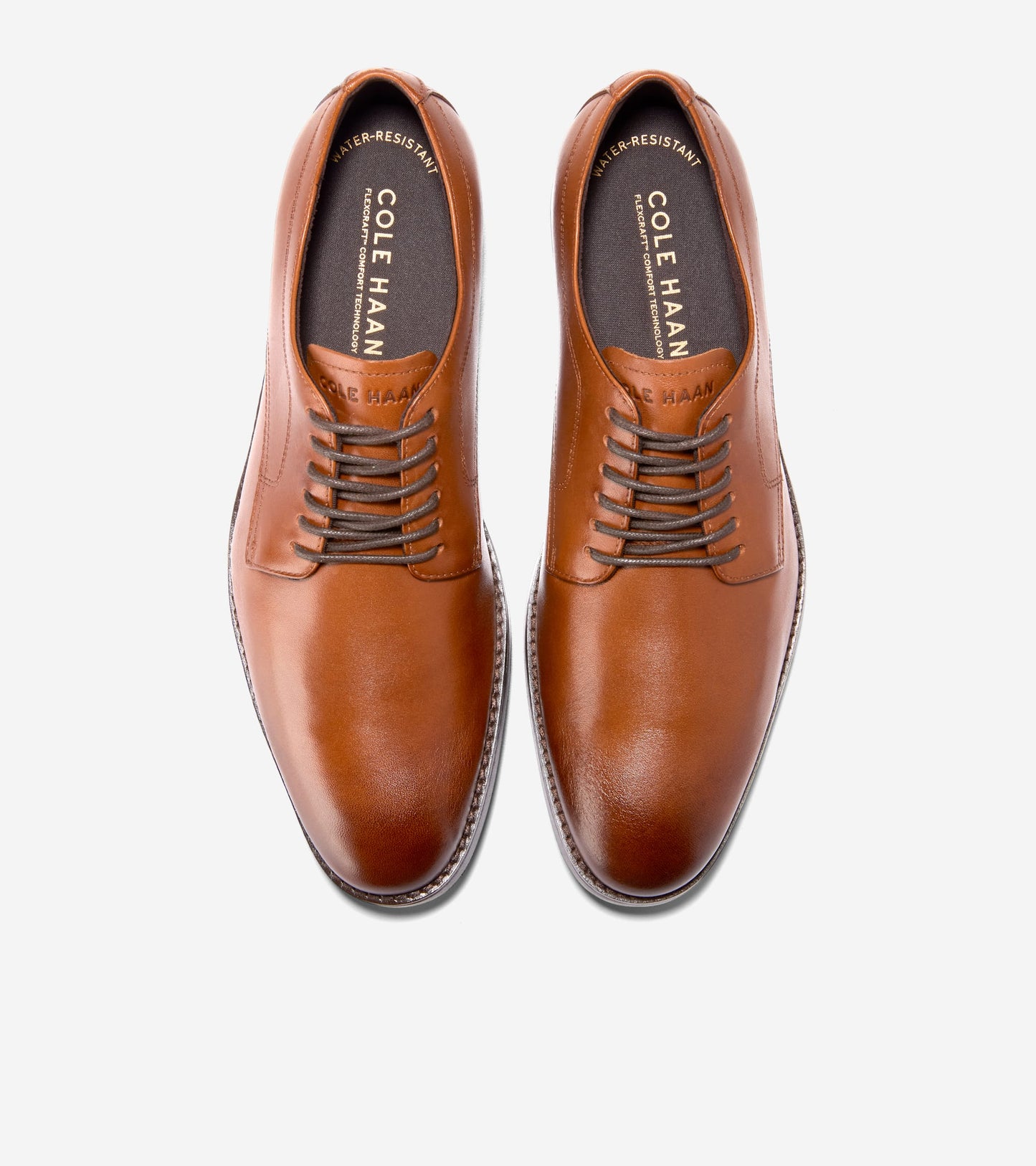 Men's Harmon Grand Plain Toe Oxfords-British Tan-Dark Brown