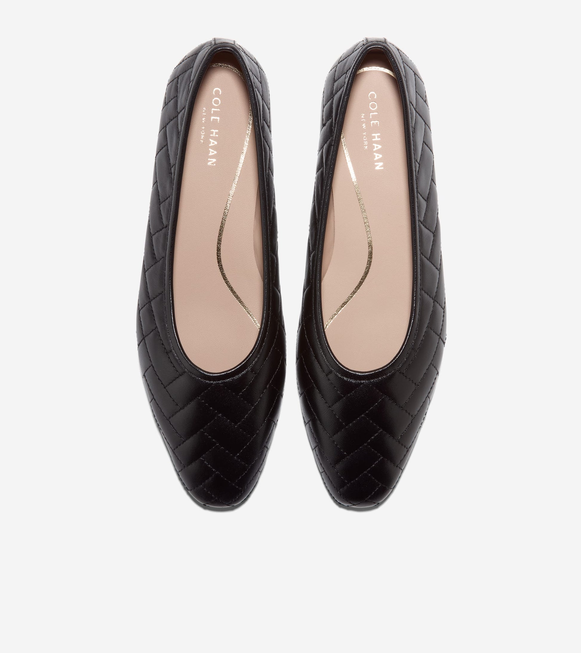 Women's Jasleen Quilted Ballet Flats-Black Quilted