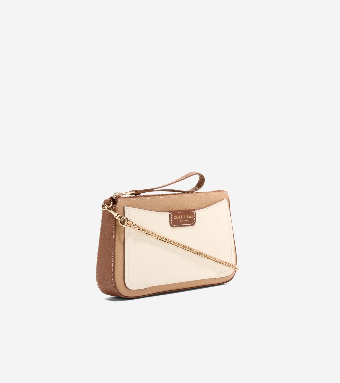 Women's Leighton Clutch-Tuscan Sand-Ivory-Dark Cuoio