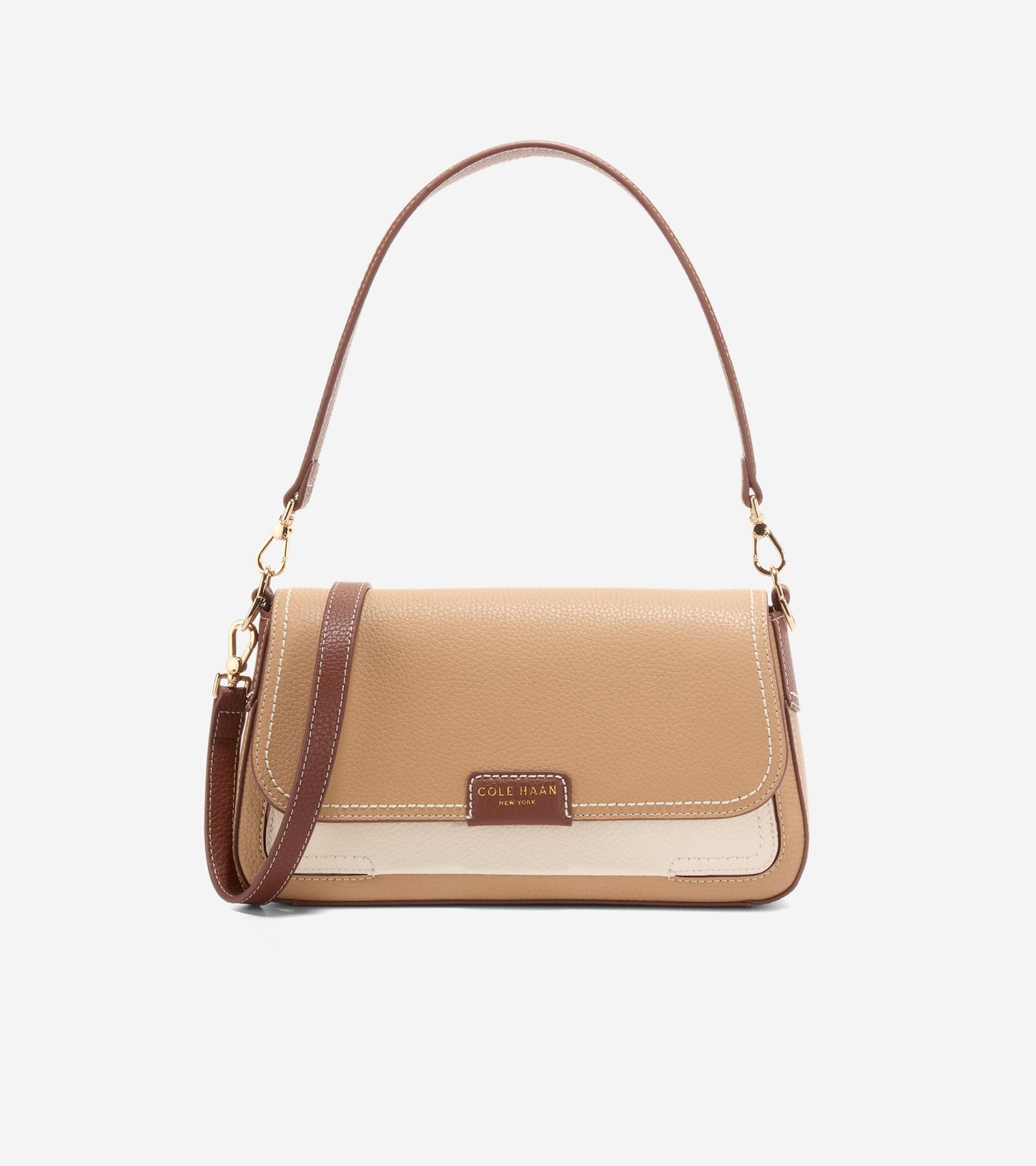 Women's Leighton Shoulder Bag-Tuscan Sand Ivory-Dark Cuoio