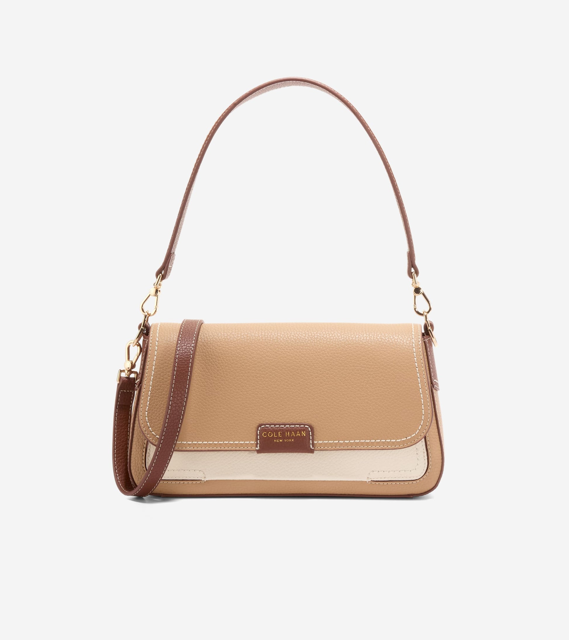 Women's Leighton Shoulder Bag-Tuscan Sand Ivory-Dark Cuoio