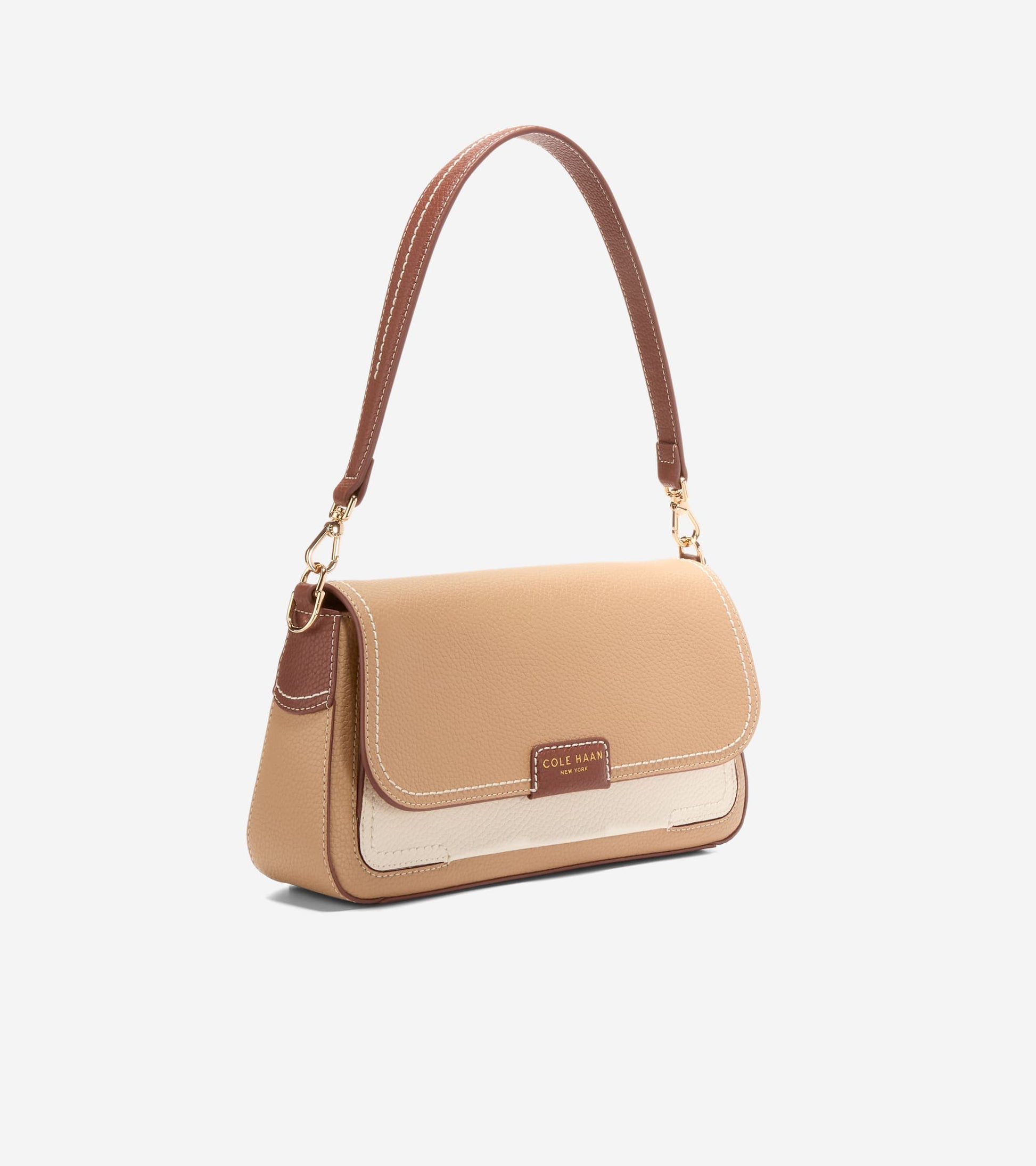 Women's Leighton Shoulder Bag-Tuscan Sand Ivory-Dark Cuoio