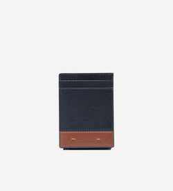 Men's Triboro Card Case-Navy-Tan
