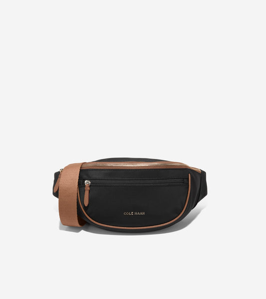Women's Mackenna Nylon Belt Bag-Black-Golden Honey