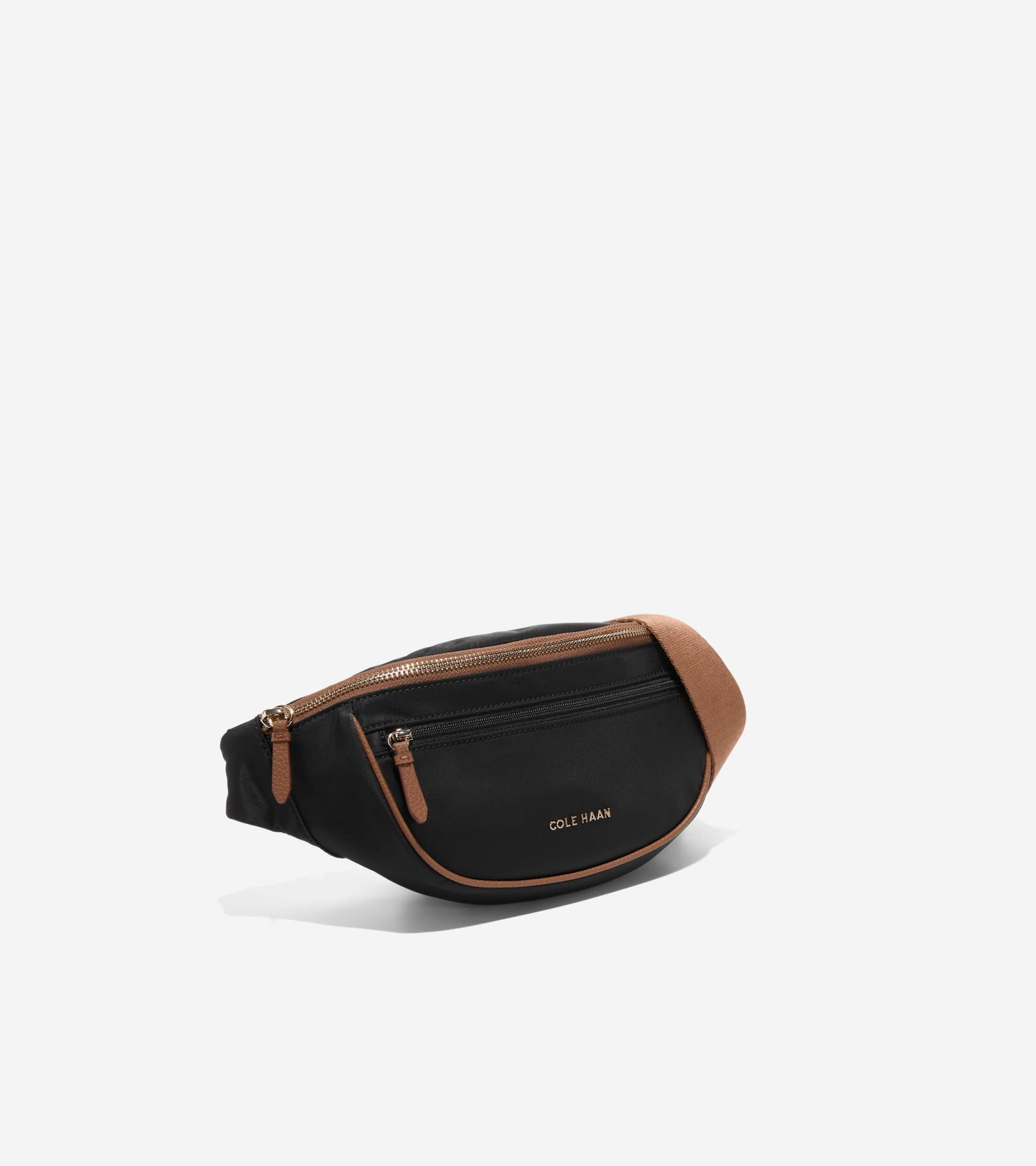 Women's Mackenna Nylon Belt Bag-Black-Golden Honey