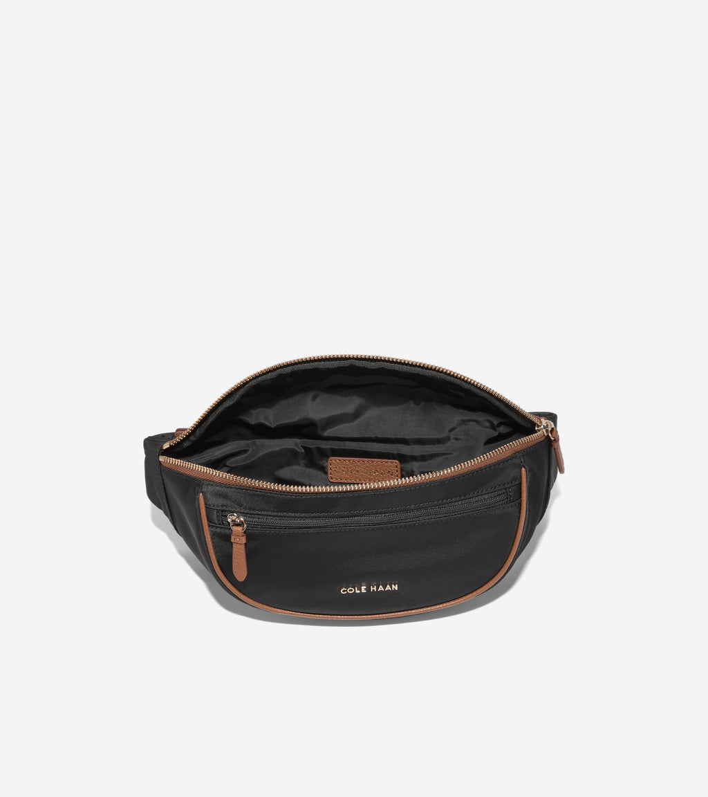 Women's Mackenna Nylon Belt Bag-Black-Golden Honey