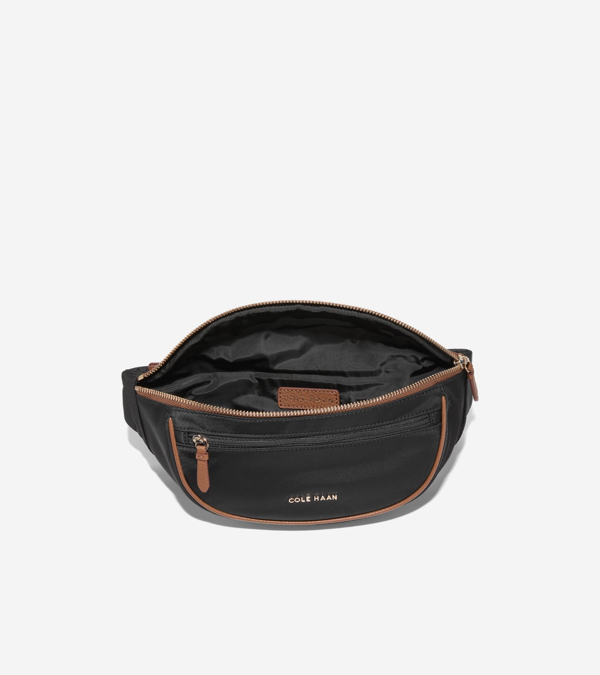 Women's Mackenna Nylon Belt Bag-Black-Golden Honey