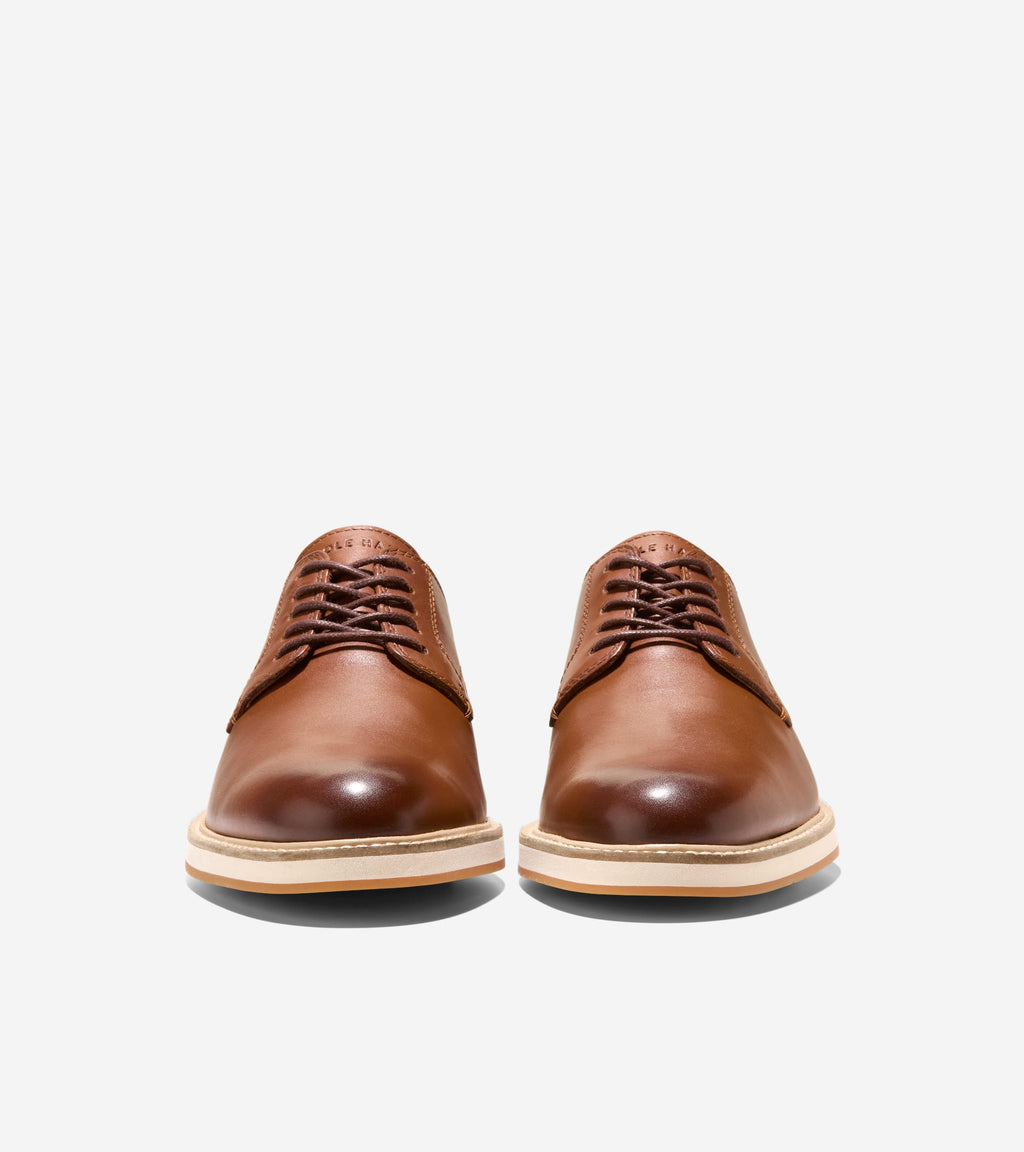 Men's Morse Grand Plain Toe Oxfords-British Tan-Ivory