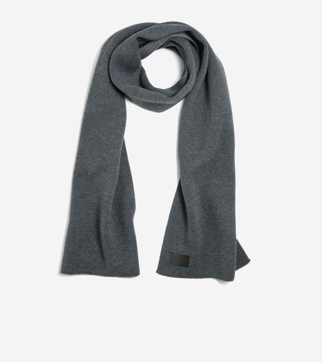 Men's Birdseye Scarf-Caviar