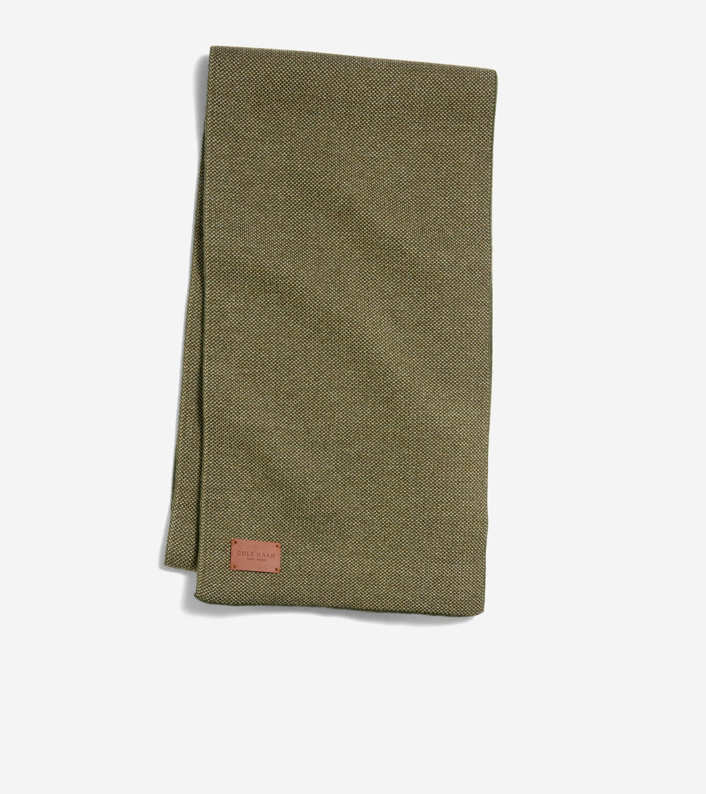 Men's Birdseye Scarf-Olive Night