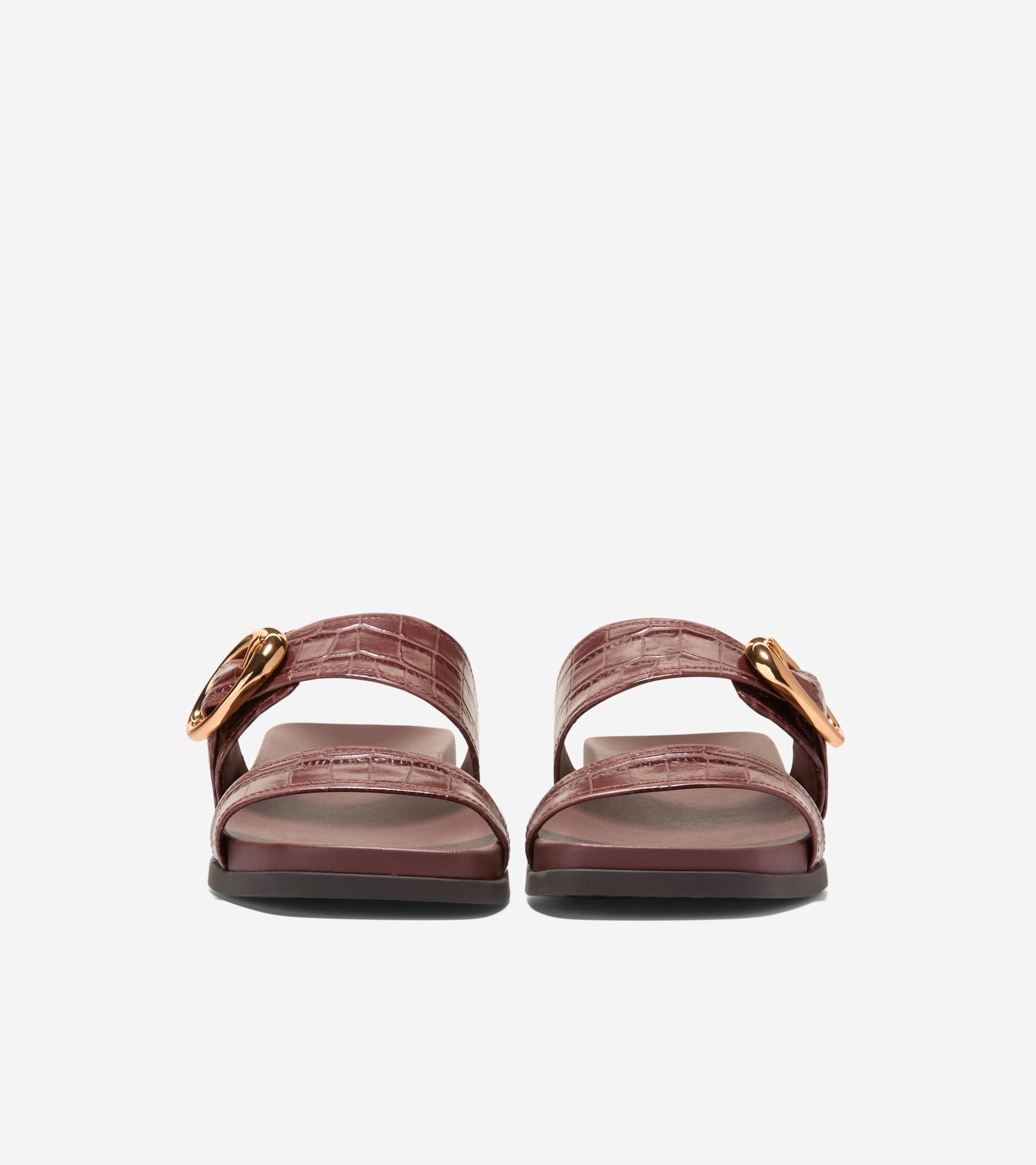Women's Oaklynn Double Band Footbed Sandals-Mahogany Croc Print