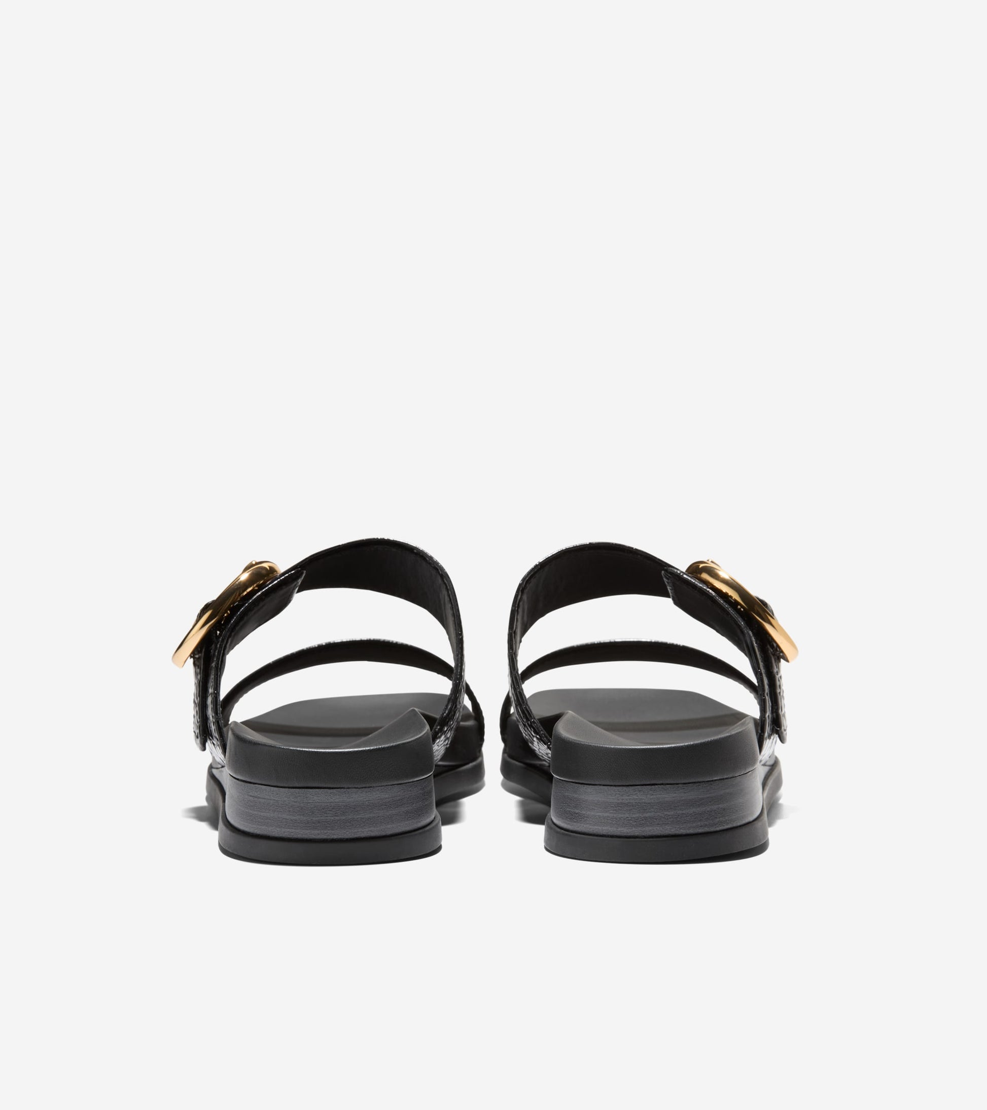 Women's Oaklynn Double Band Footbed Sandals-Black Croc Print