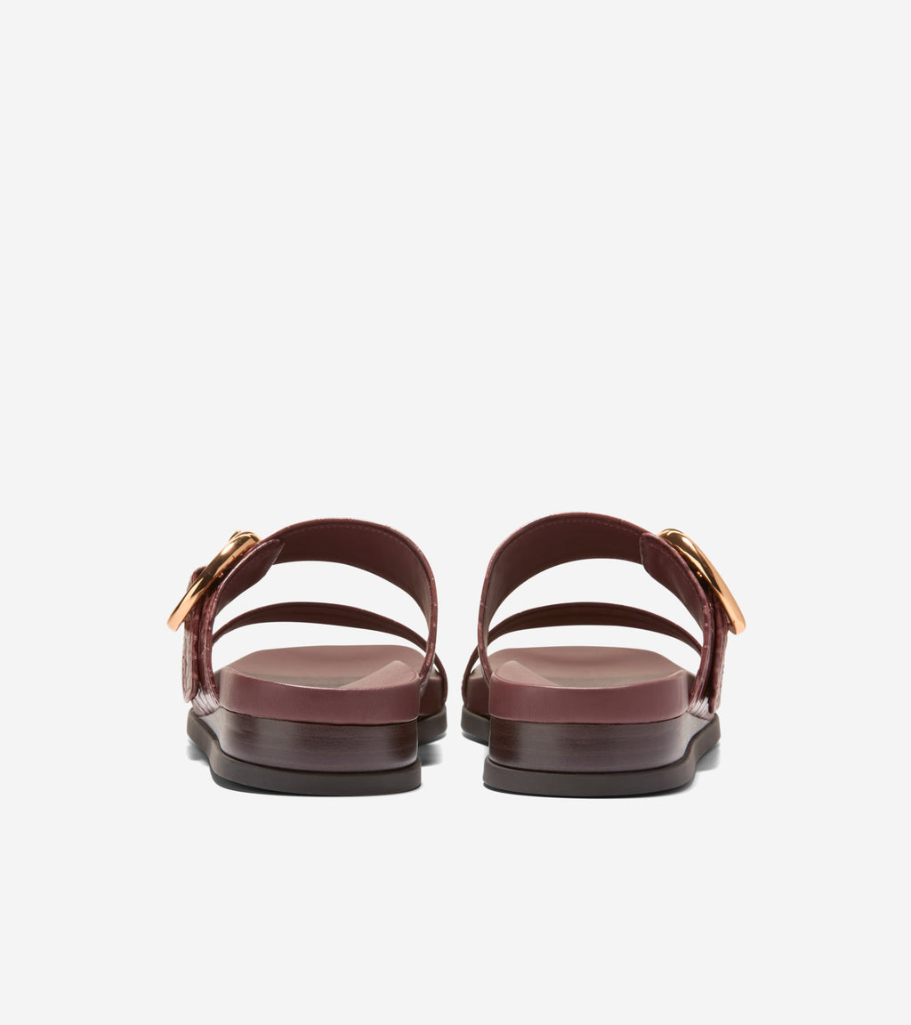 Women's Oaklynn Double Band Footbed Sandals-Mahogany Croc Print