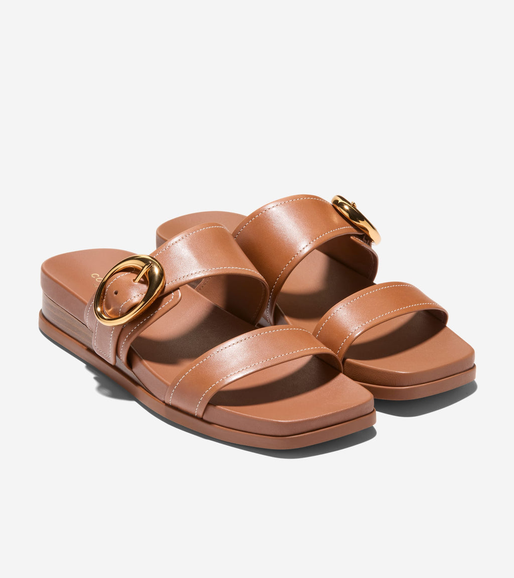 Women's Oaklynn Double Band Footbed Sandals-British Tan